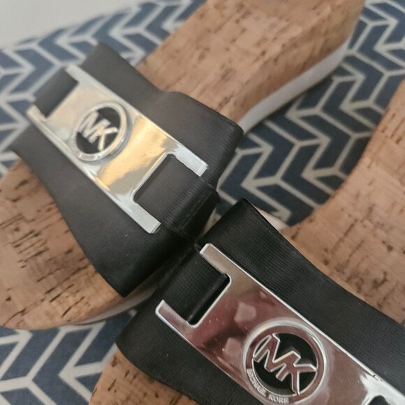 Michael Kors wedge navy sandals - Picture 1 of 5